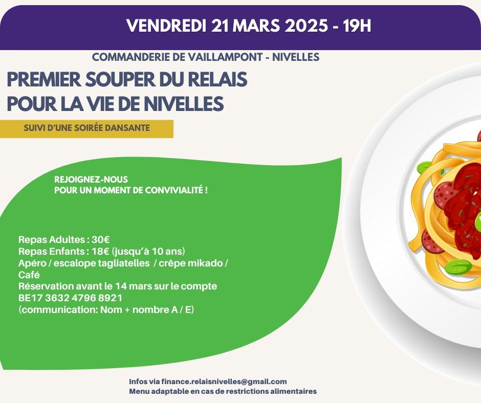 1er Souper du Relais pour la Vie de Nivelles