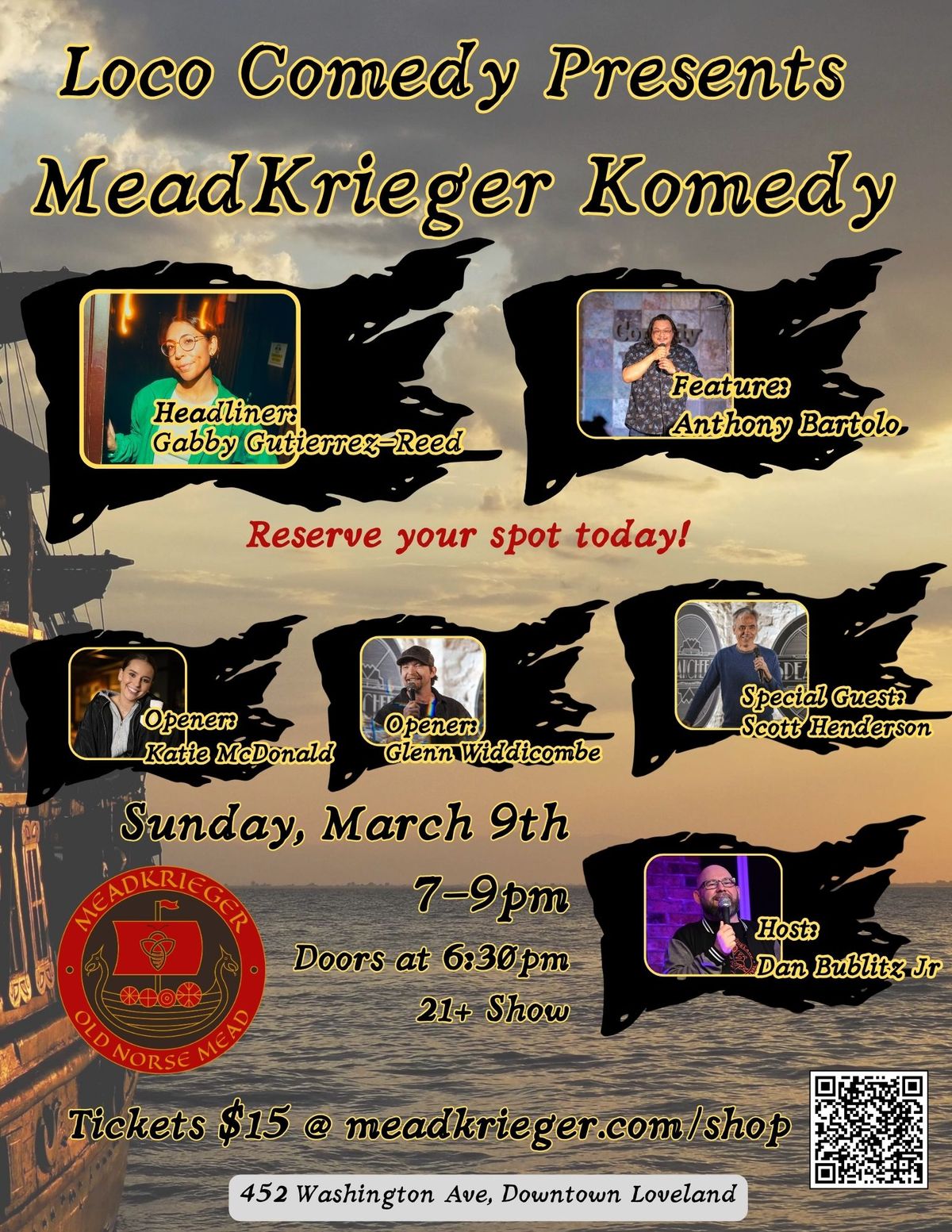 MeadKrieger Komedy with Gabby Gutierrez-Reed and Anthony Bartolo