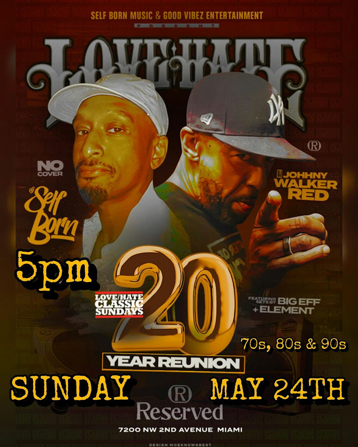 LOVE\/HATE Classic Sundays Reunion @ Reserved MIA