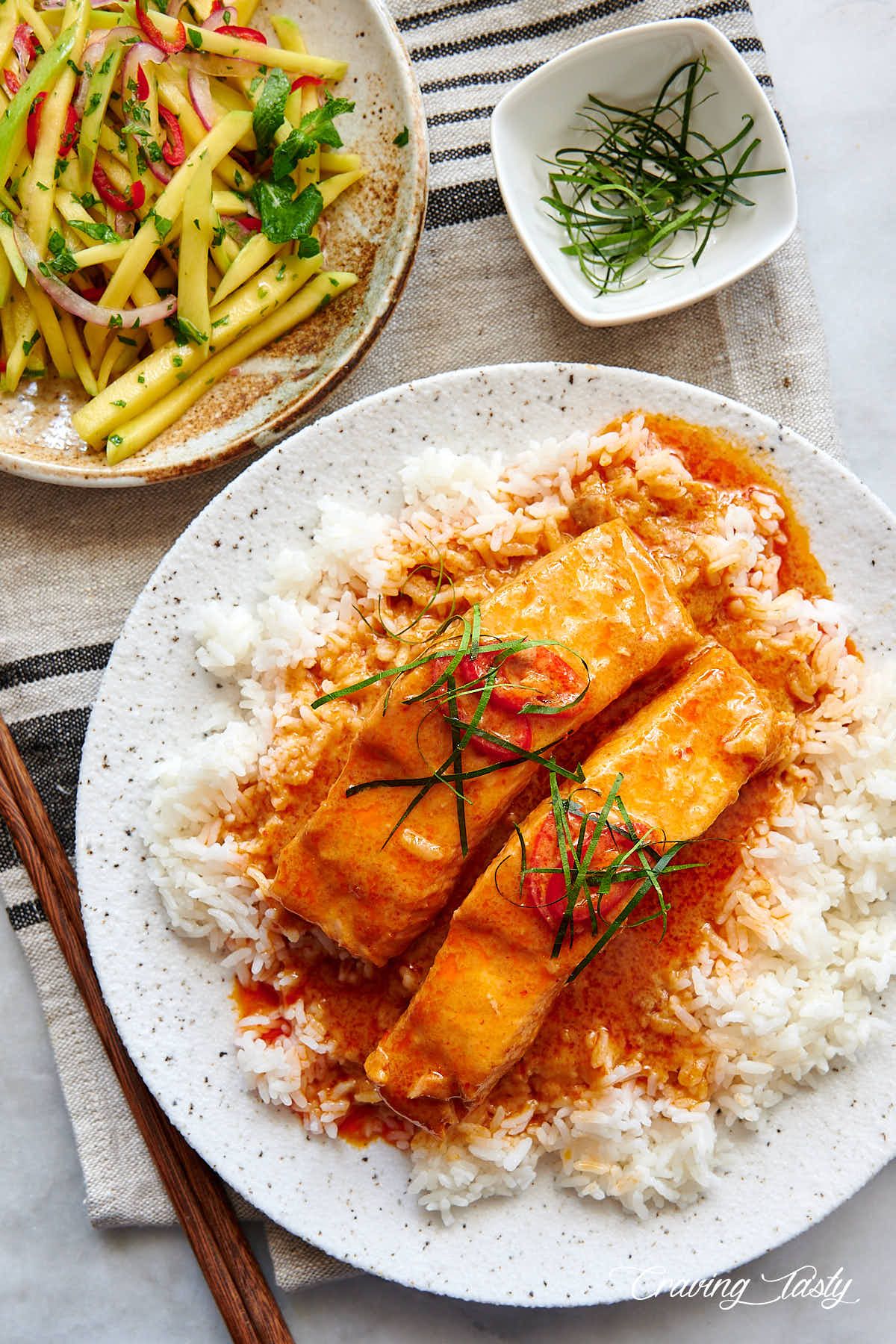 Taste of Thailand :  Thai Inspired Salmon, Thai Apple Salad 