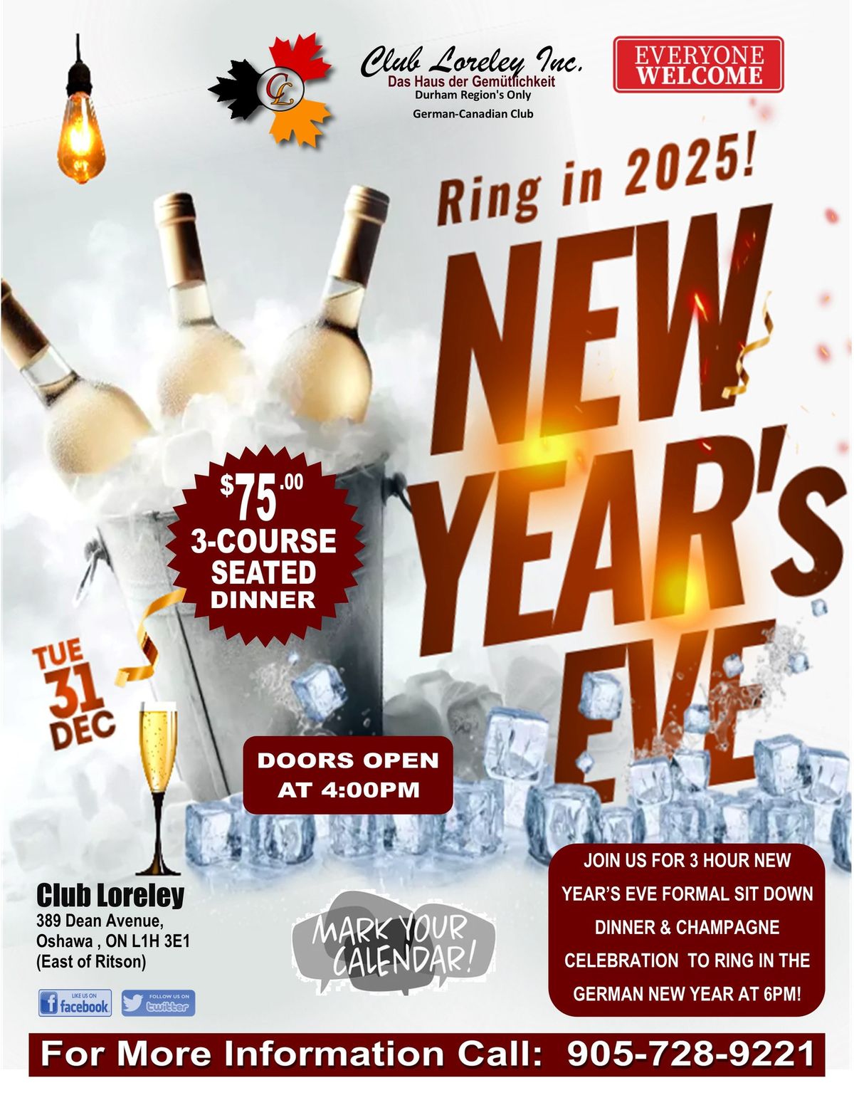 Club Loreley's New Year's Eve Dinner