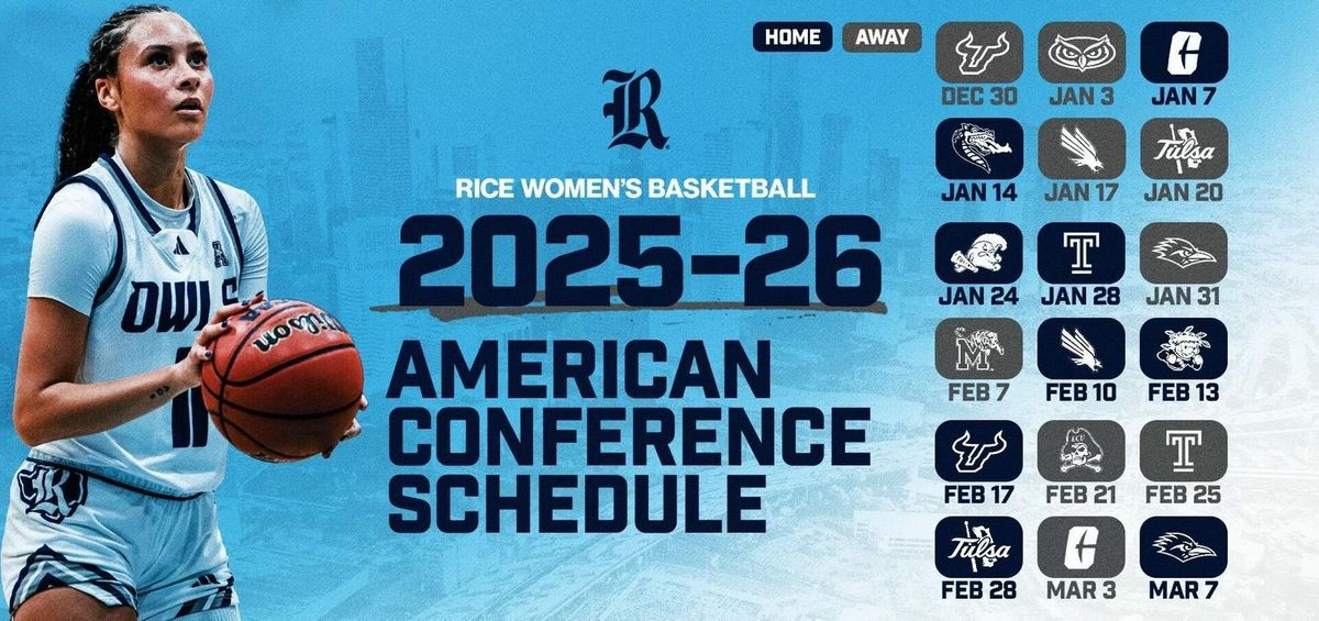 Incarnate Word Cardinals at Rice Owls Womens Basketball