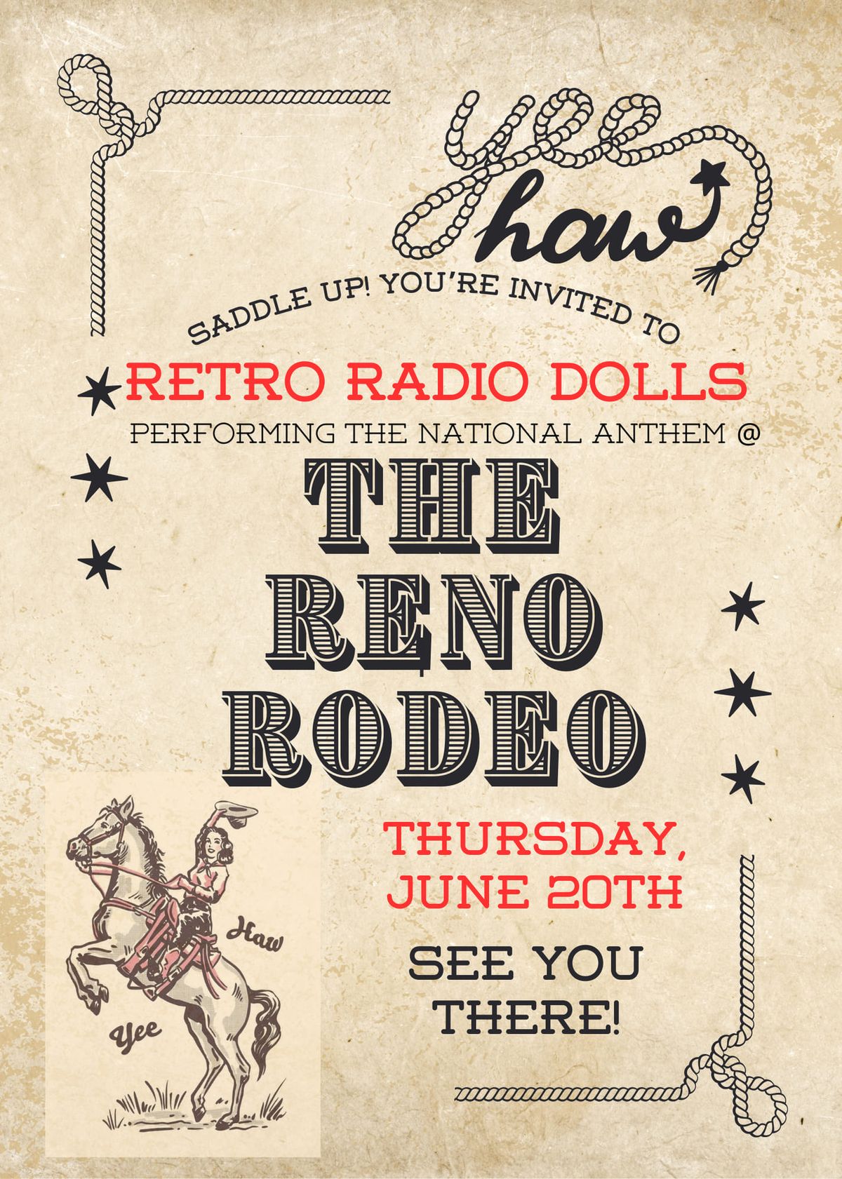 The Retro Radio Dolls sing the National Anthem at The Reno Rodeo 2024