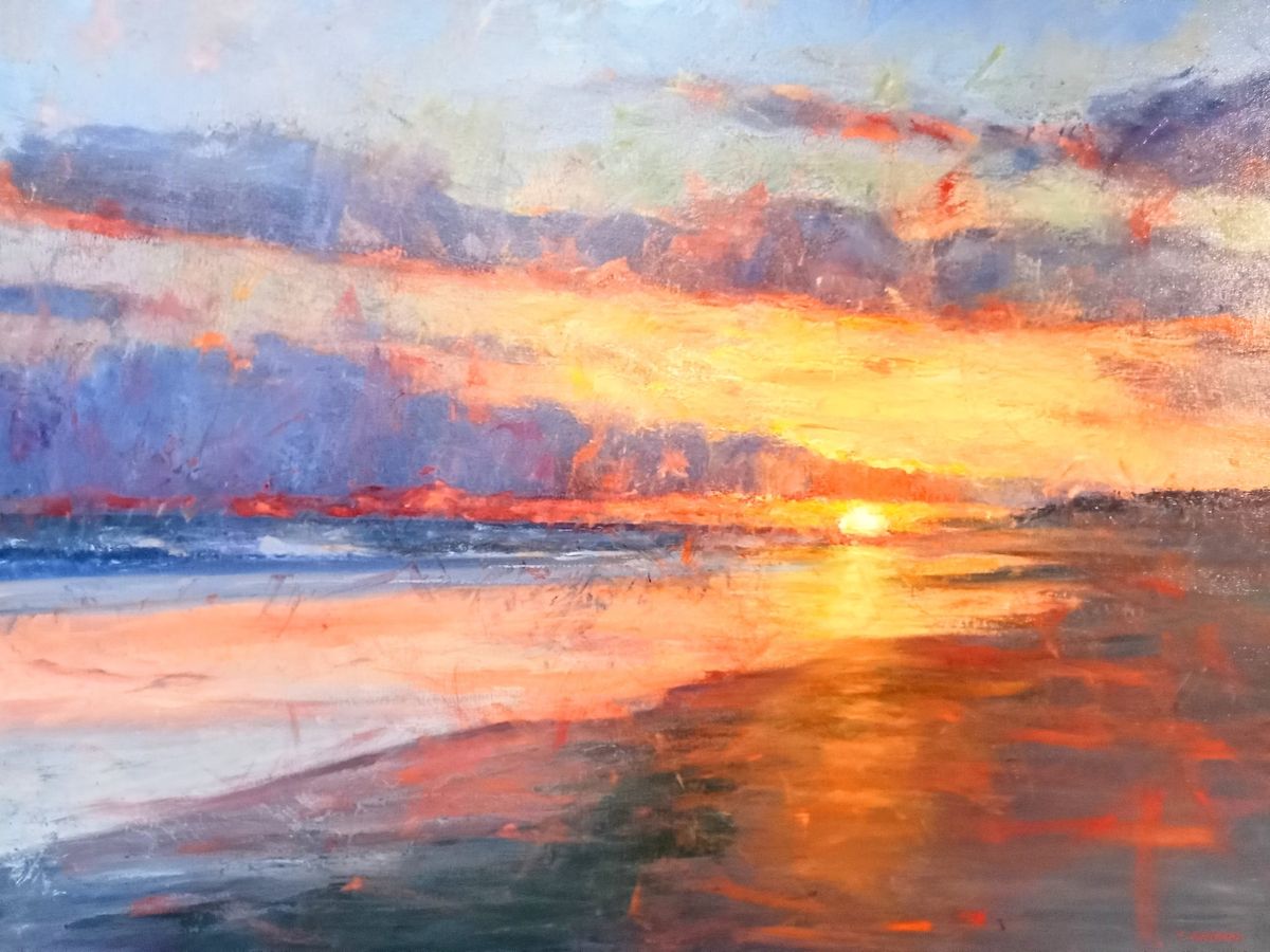 Masterclass Sunset Seascape Painting Demonstration with Trevor Newman