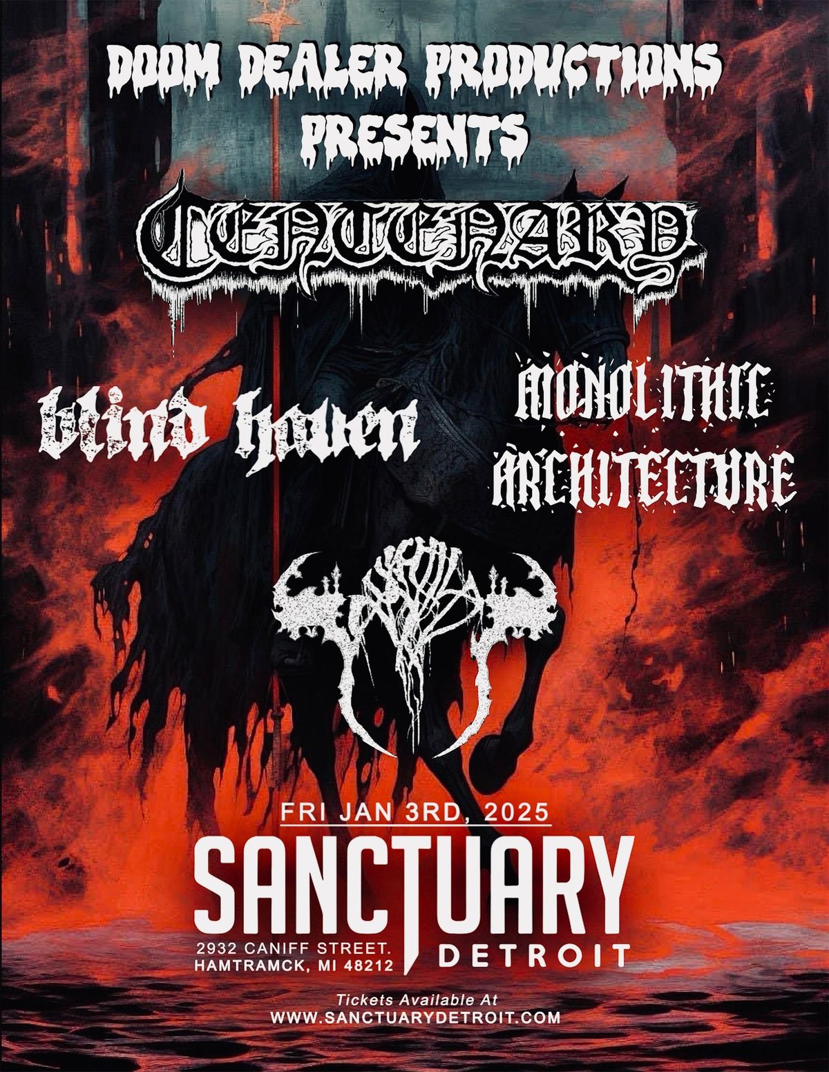 Centenary, Blind Haven, Monolithic Architecture, SlugChild at The Sanctuary 1\/3\/25