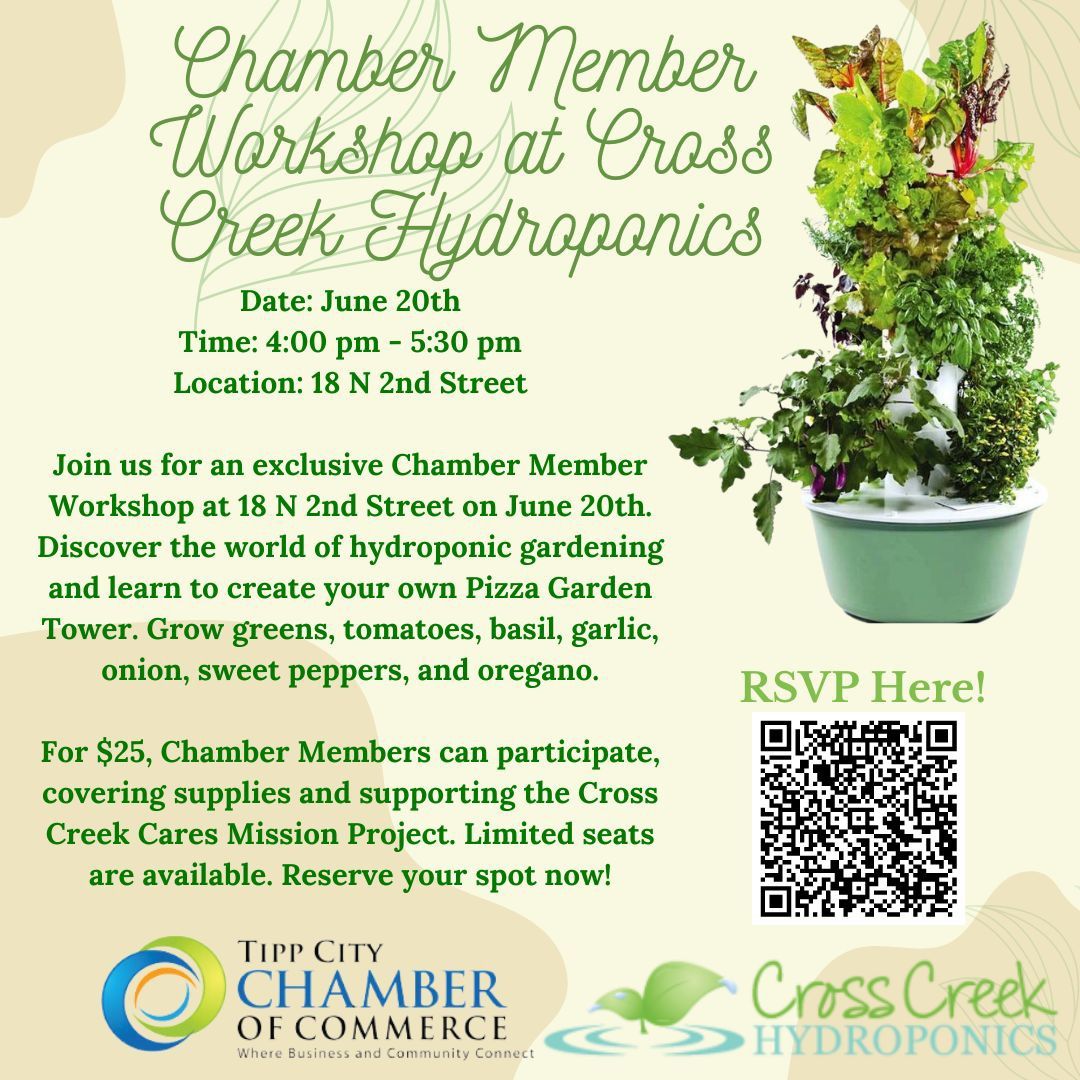 Chamber Member Workshop at Cross Creek Hydroponics