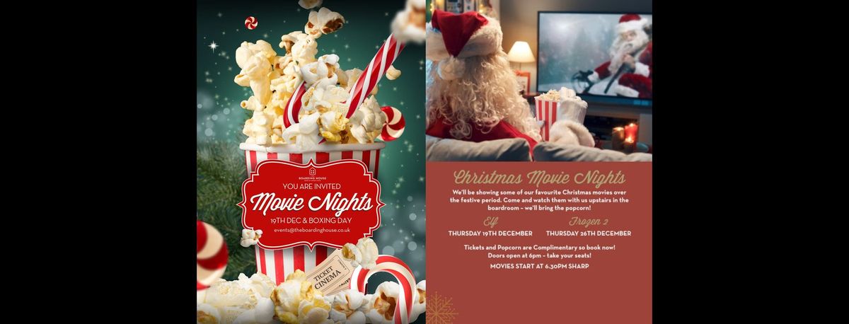 Christmas Movie Nights at The Boarding House