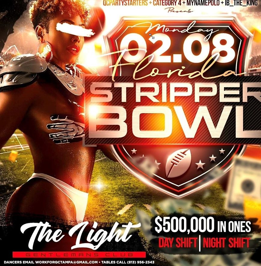 Stripper Bowl Monday, LimeLight Tampa, 8 February to 9 February