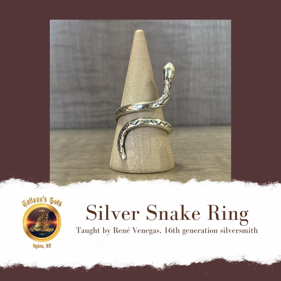 Silver Snake Ring  w\/Rene Venegas