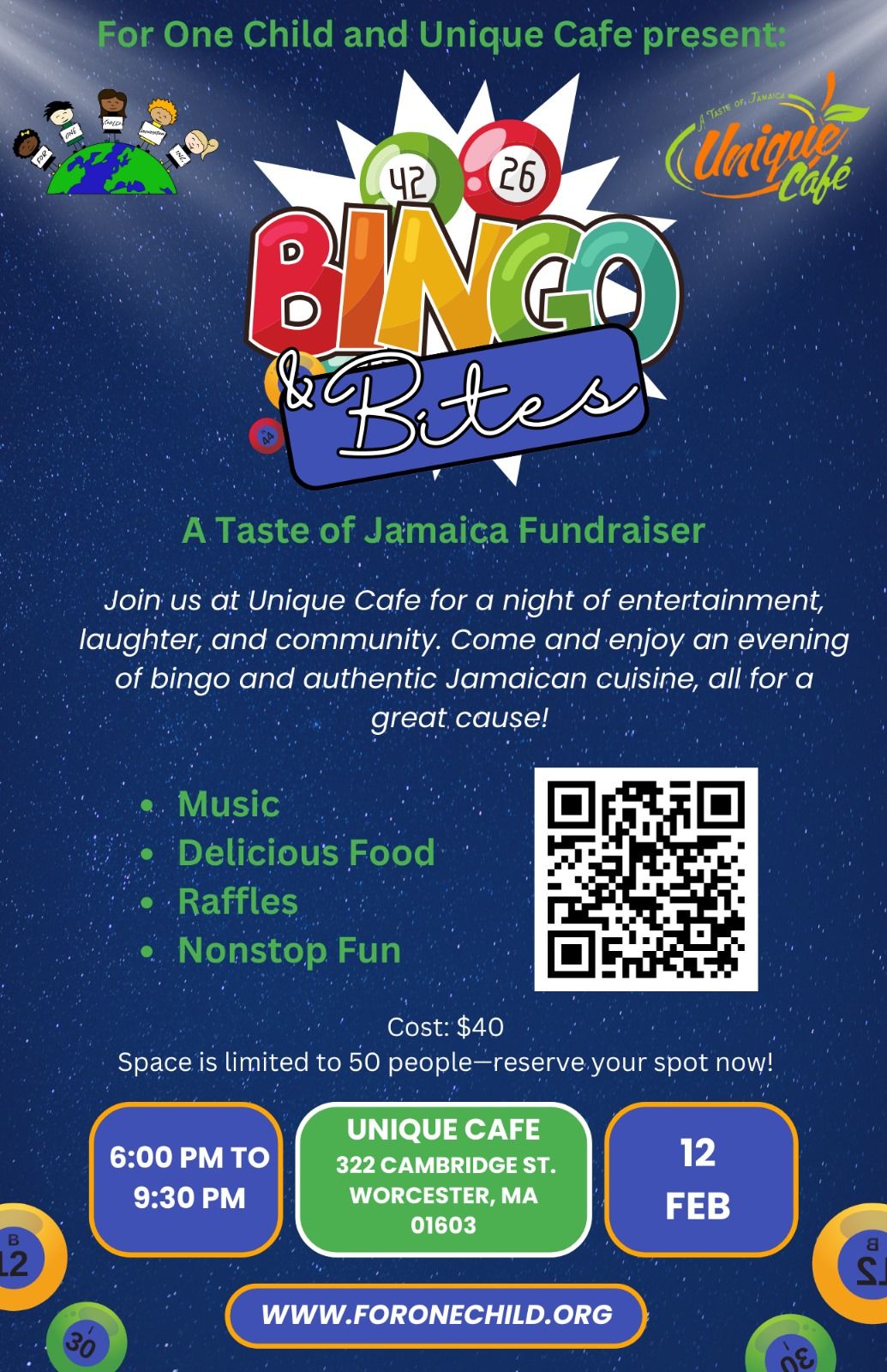 Bingo & Bites- Taste of Jamaica Fundraiser