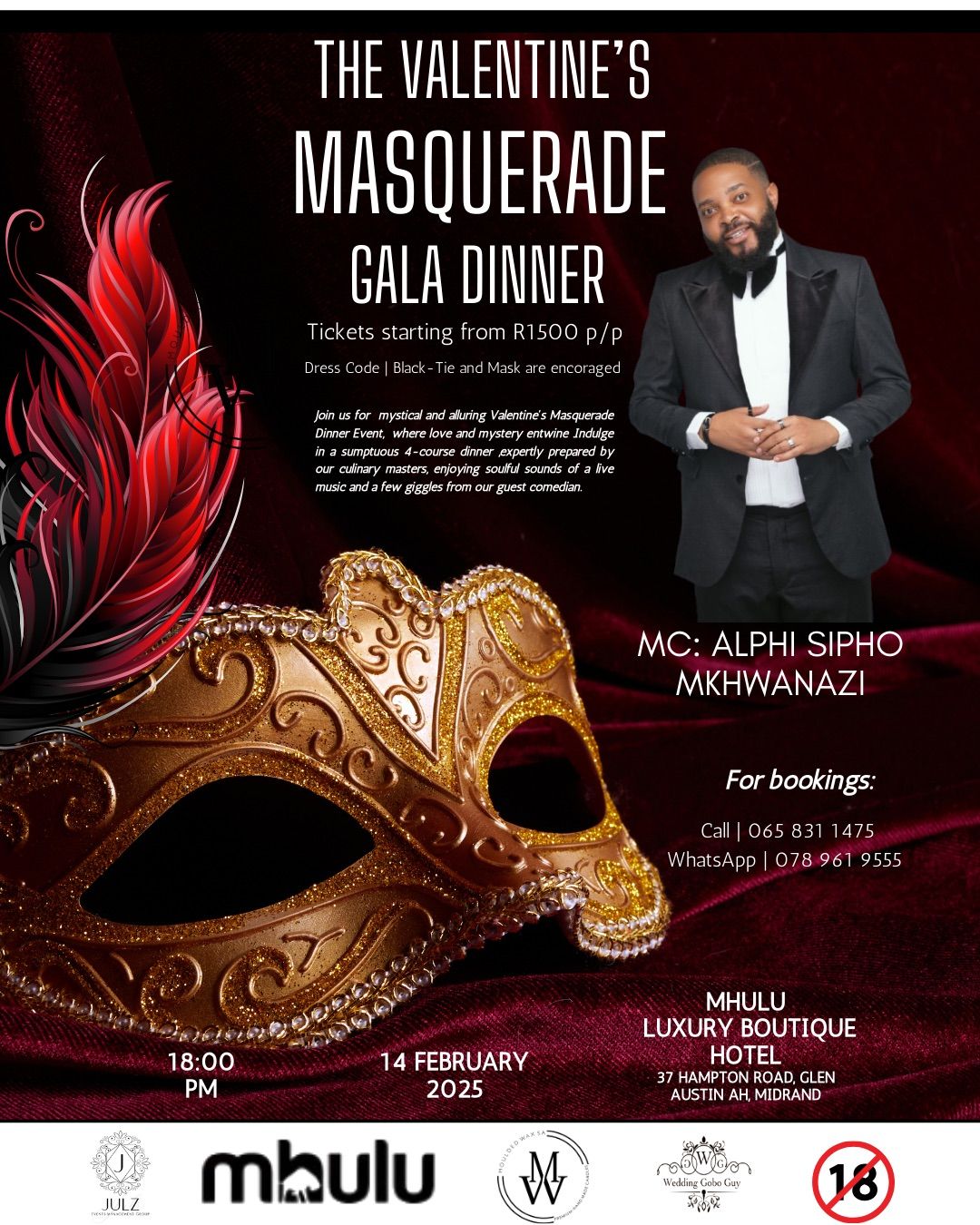 The Valentine\u2019s Masquerade Gala Dinner 