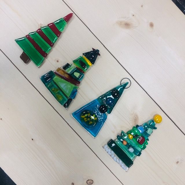 Fused Glass Ornaments 