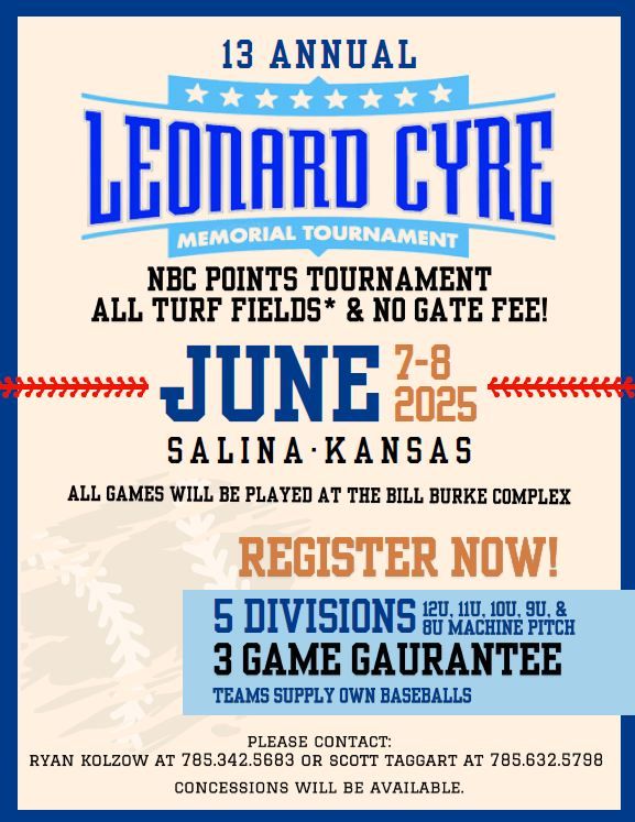 NBC Youth Baseball Leonard Cyre Memorial Tournament