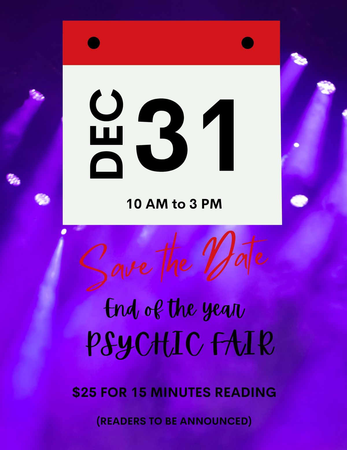 End of the Year Psychic Fair