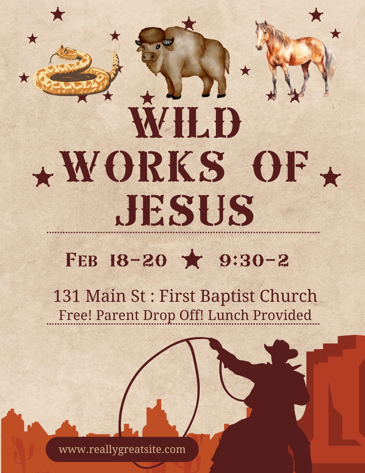 Wild Works of Jesus- A Wintertime VBS