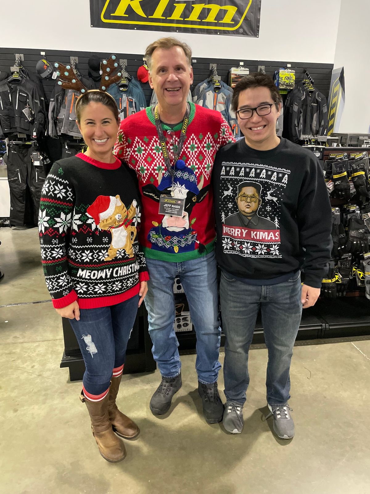 Klim Day!!! Ugly Sweaters and holiday shopping!