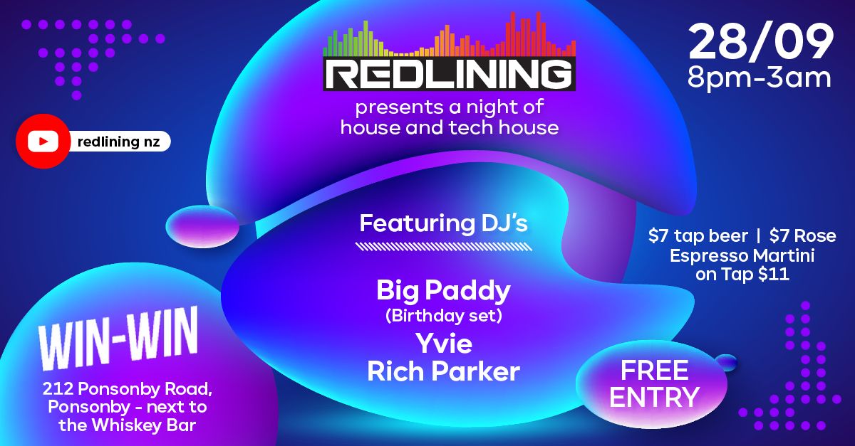 Redlining presents a Night of House and Tech House