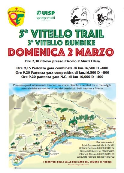 5\u00b0VITELLO TRAIL 3\u00b0VITELLO RUNBIKE 2\u00b0VITELLO RunE-bike(Gara coppie Ciclista\/Podista)