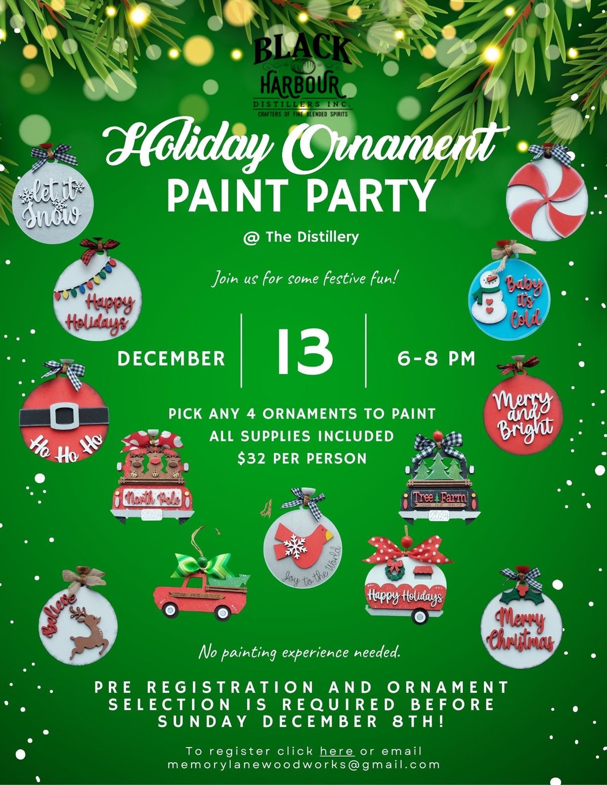 Holiday Ornament Paint Party