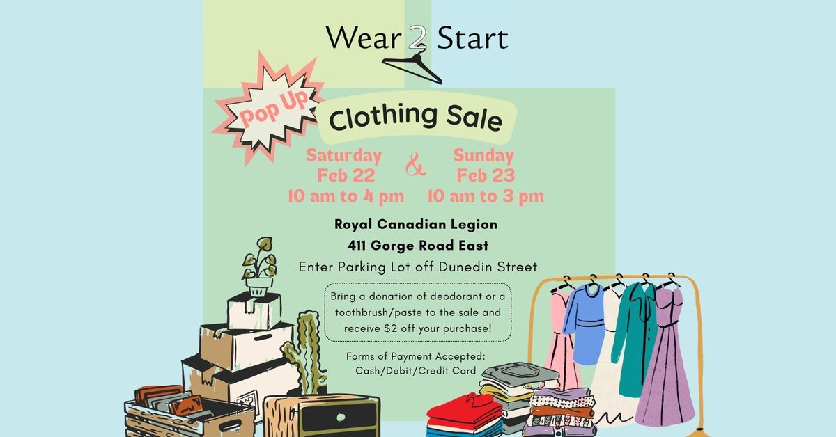 Wear2Start Pop Up Clothing Sale