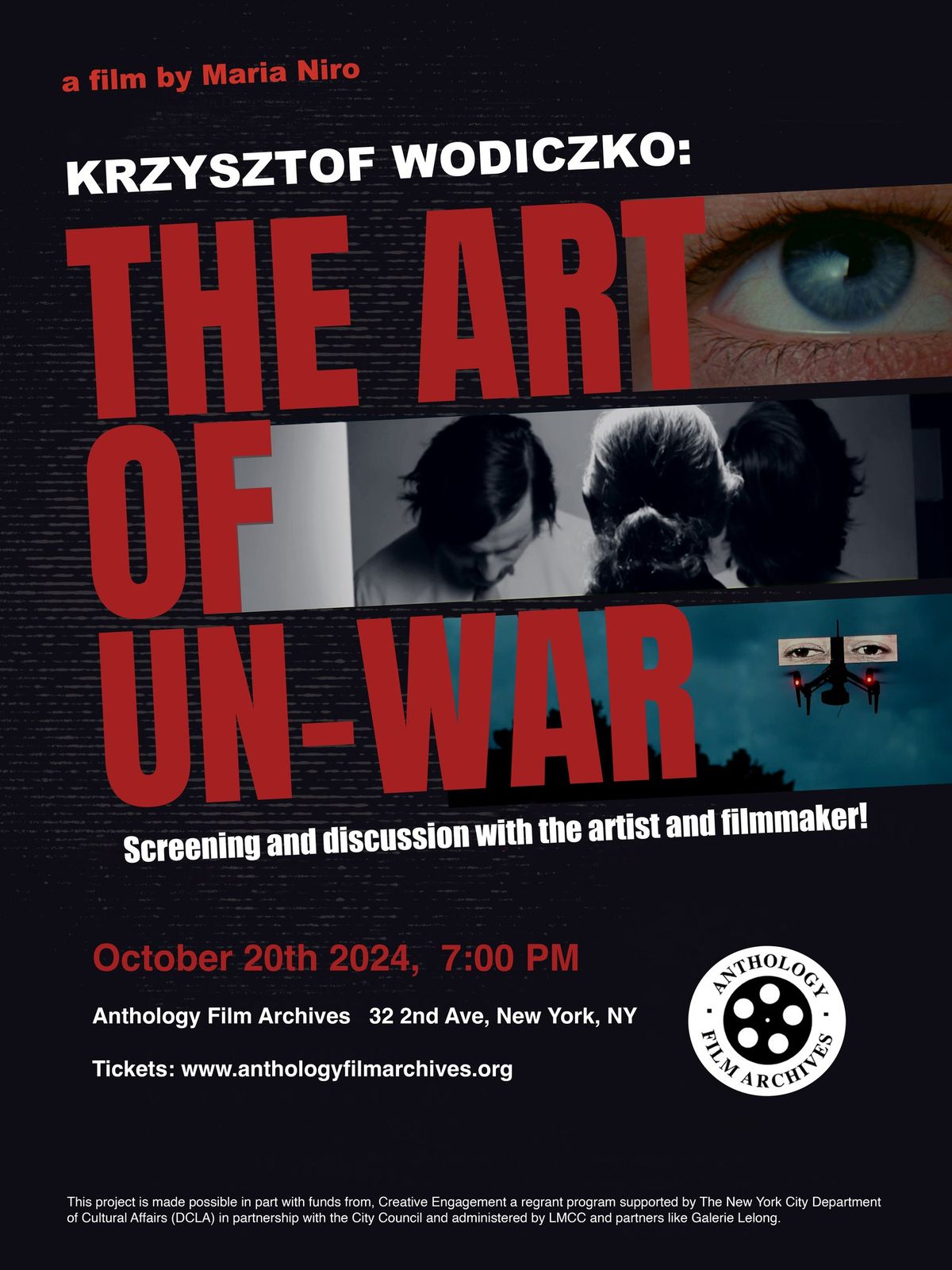 Krzysztof Wodiczko: The Art of Un-War at Anthology FIlm Archives 