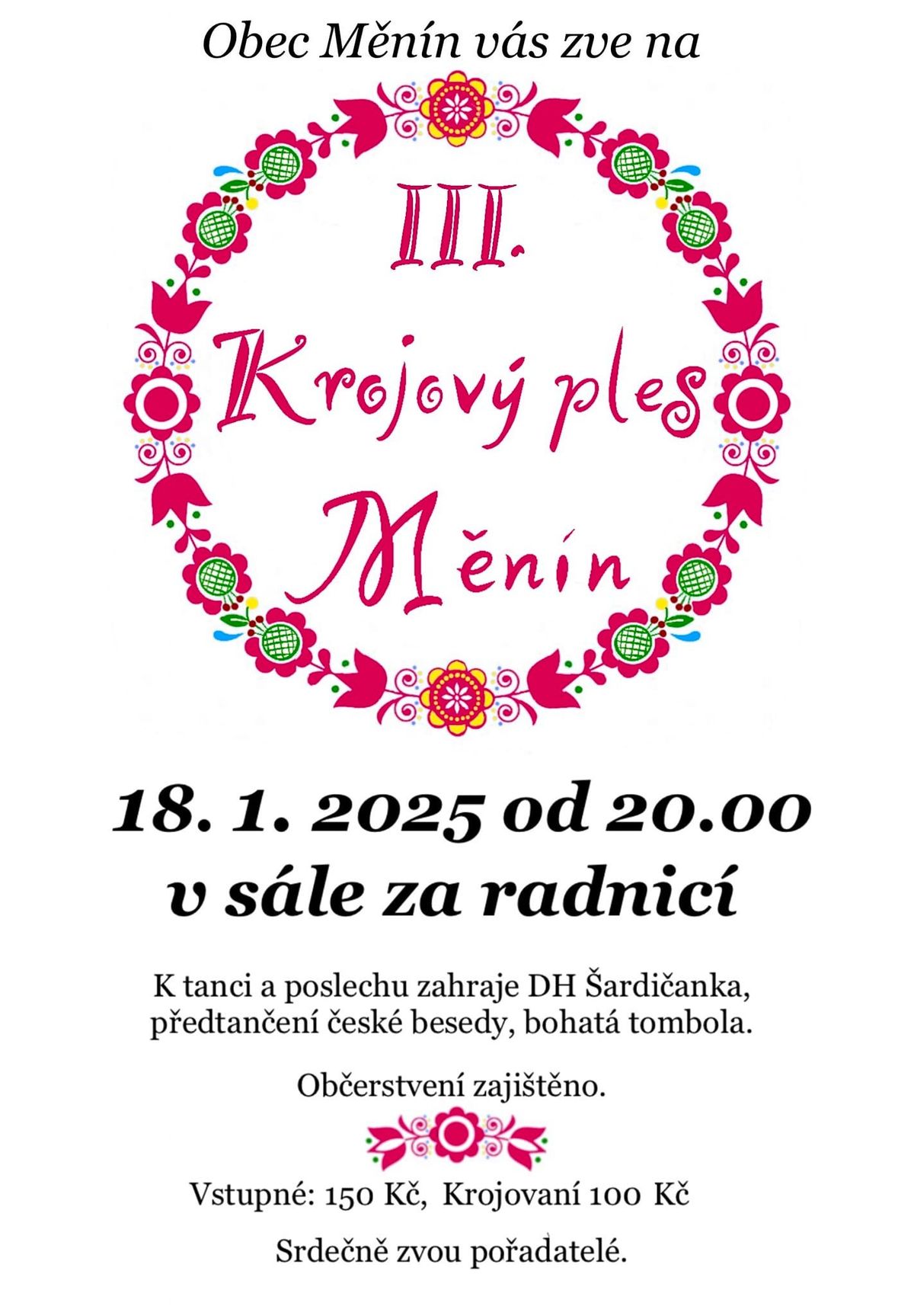 III. krojov\u00fd ples M\u011bn\u00edn 