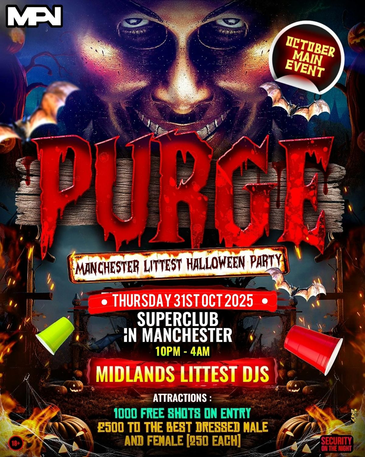 PURGE - MANCHESTER LITTEST HALLOWEEN PARTY 