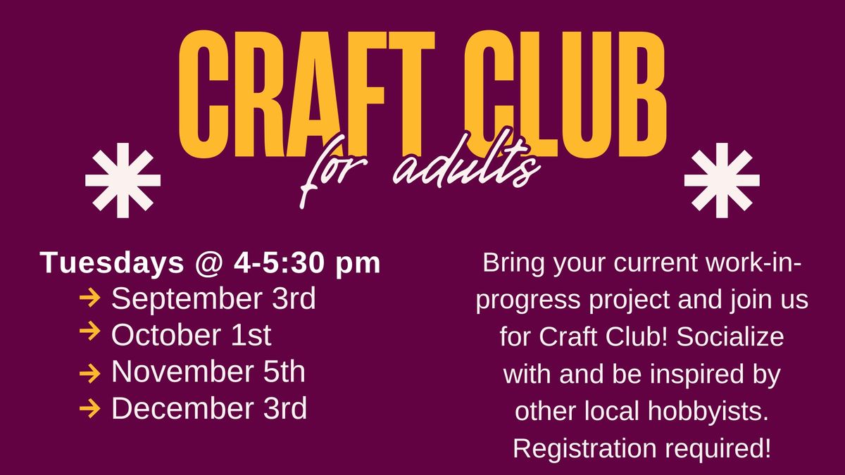 Craft Club for Adults