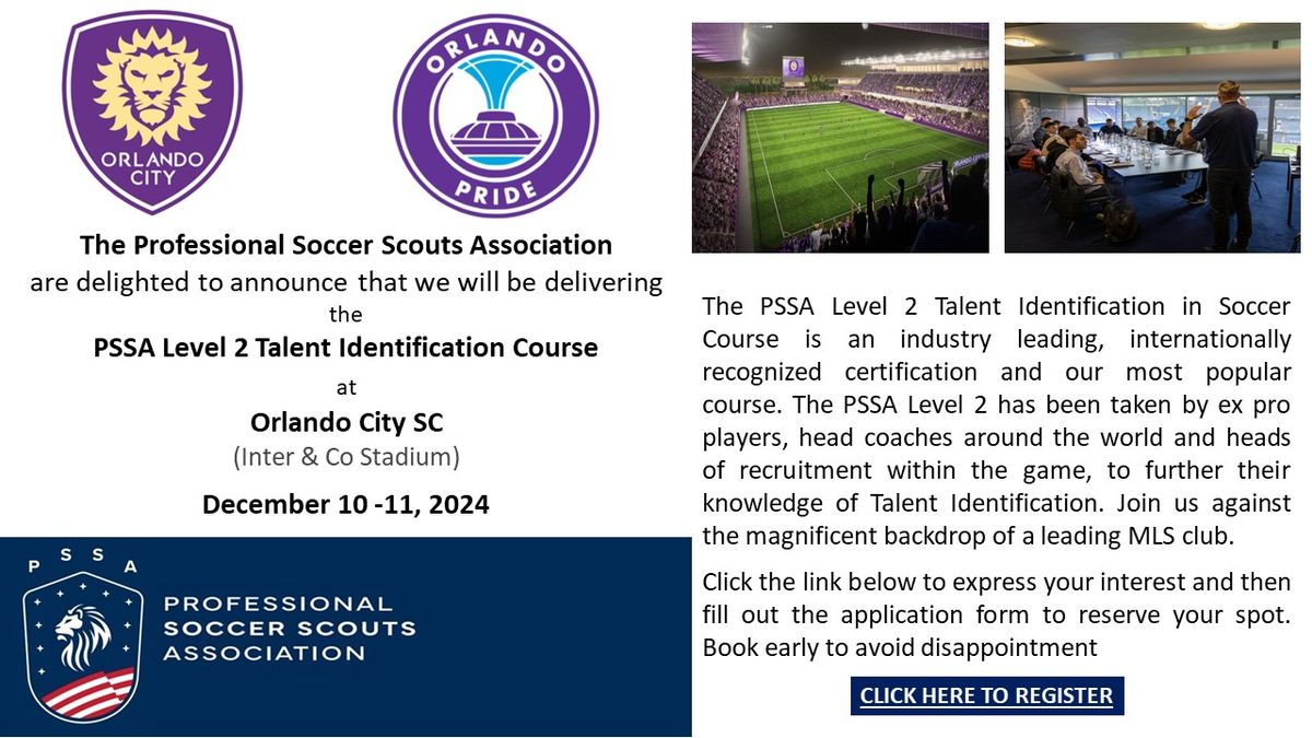 Talent Identification Course PSSA Level