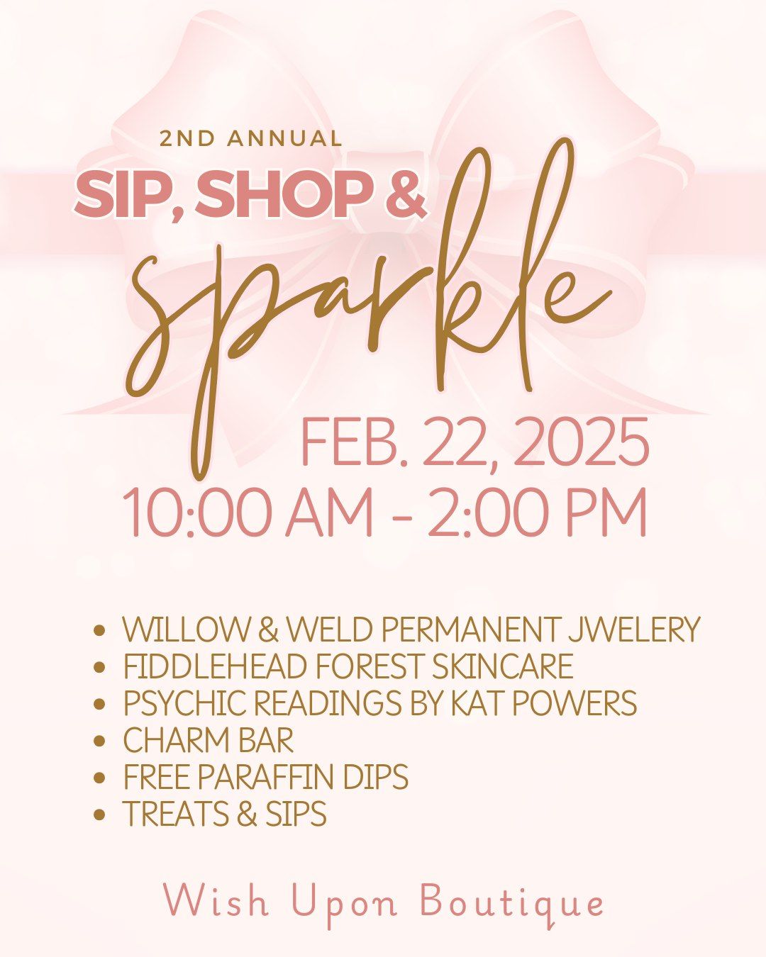 2nd Annual Sip, Shop & Sparkle \ud83c\udf77\u2728\ud83d\udc95\u2728