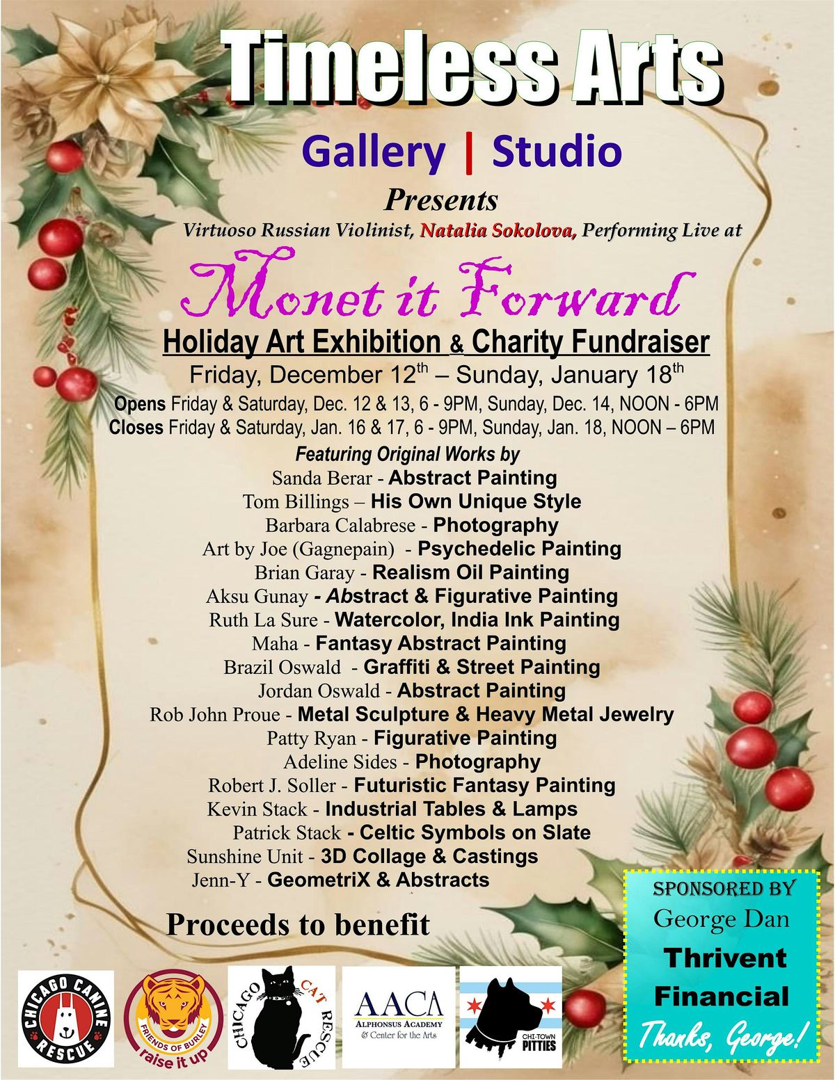 Monet it Forward : Art Exhibition & Charity Fundraiser @TimelessArtsChicago