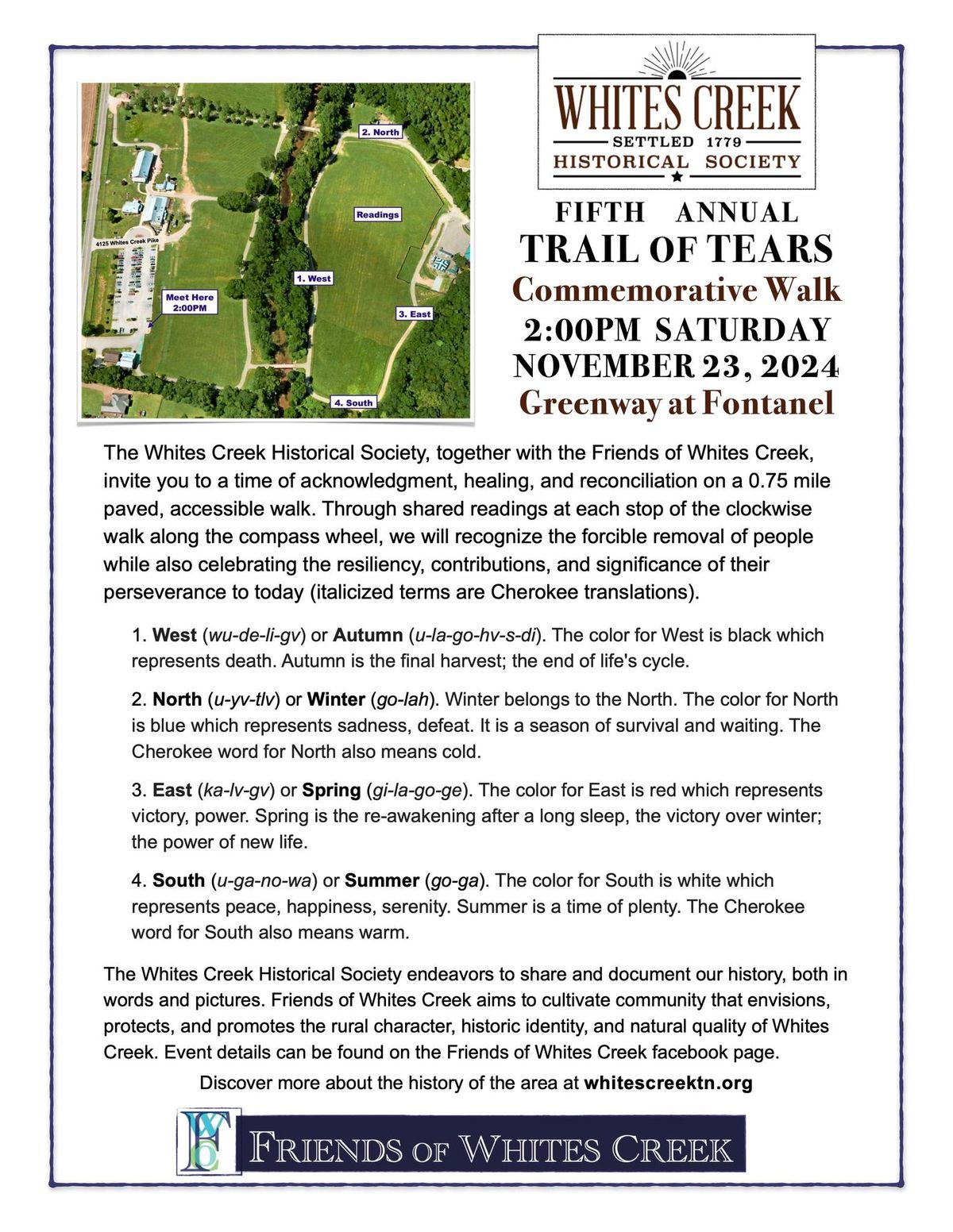 5th Annual Trail of Tears Commemorative Walk