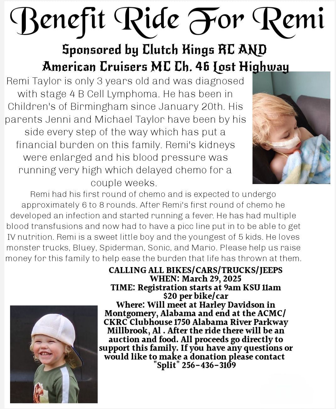 Benefit Ride For Remi