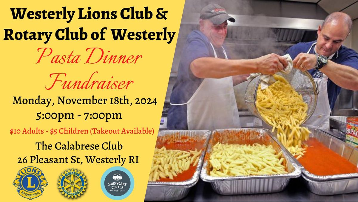 Pasta Dinner Fundraiser