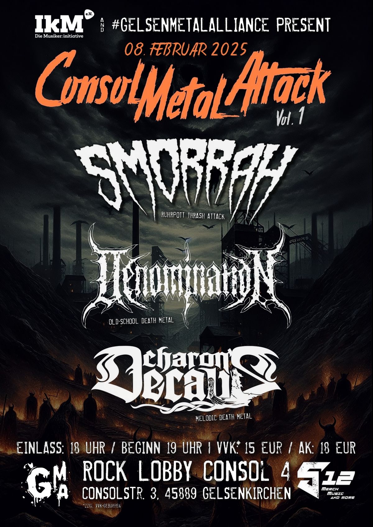 Consol Metal Attack Vol.1 - SMORRAH + DENOMINATION + CHARON'S DECAY