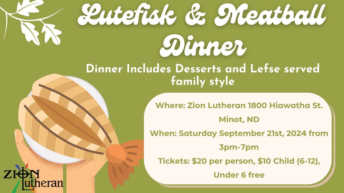 Zion Lutheran's Lutefisk & Meatball Dinner