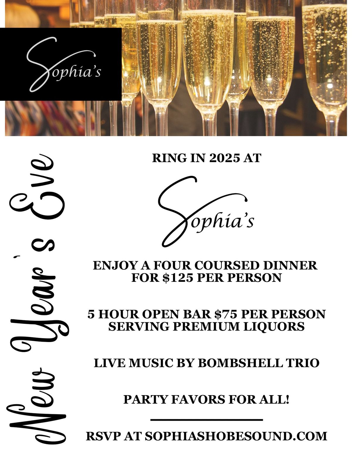 New Year\u2019s Eve at Sophia\u2019s 