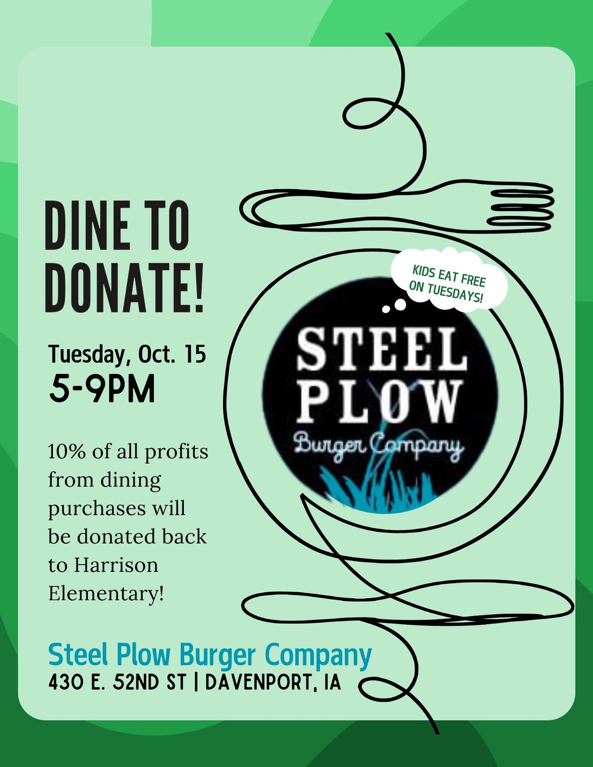 Steel Plow Dine to Donate