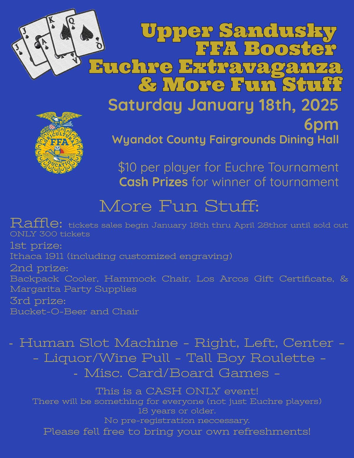 Upper Sandusky FFA Booster Euchre Tournament Extravaganza