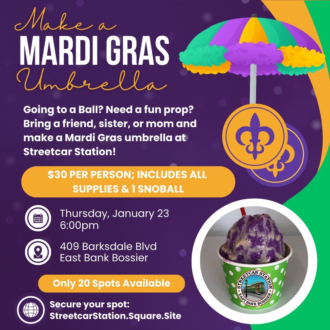 Make a Mardi Gras Umbrella!