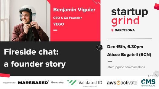 Startup Grind BCN hosts Benjamin Viguier (Co-founder & CEO @ YEGO)