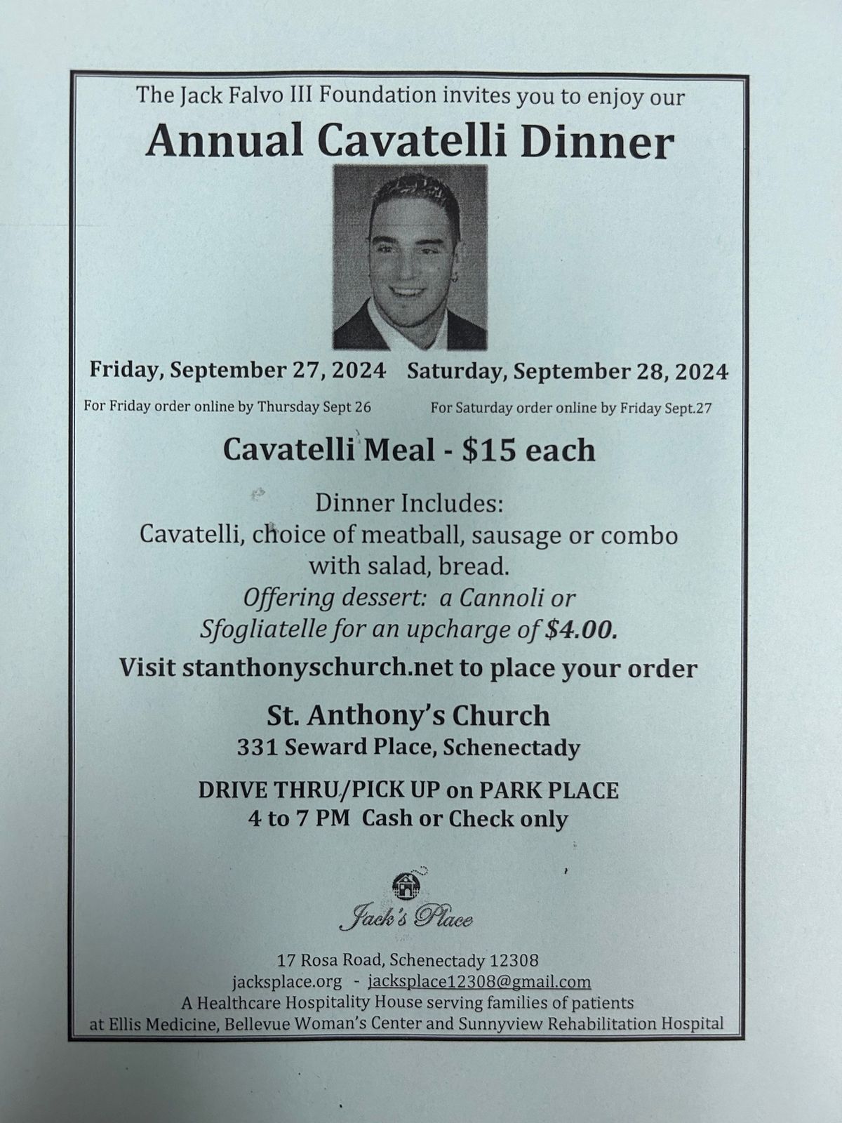 Jack\u2019s Place Cavatelli Dinner