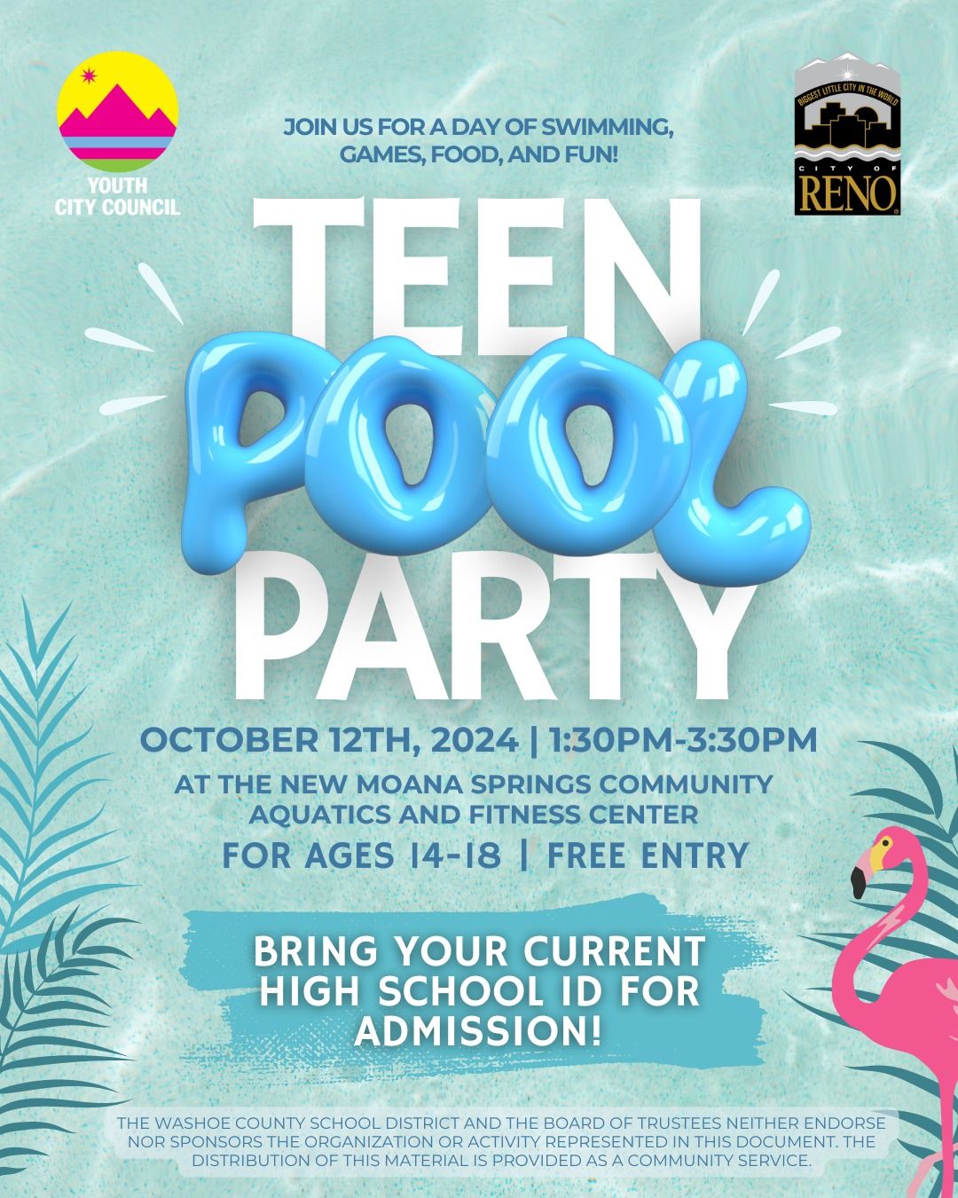 Reno Youth City Council Pool Party