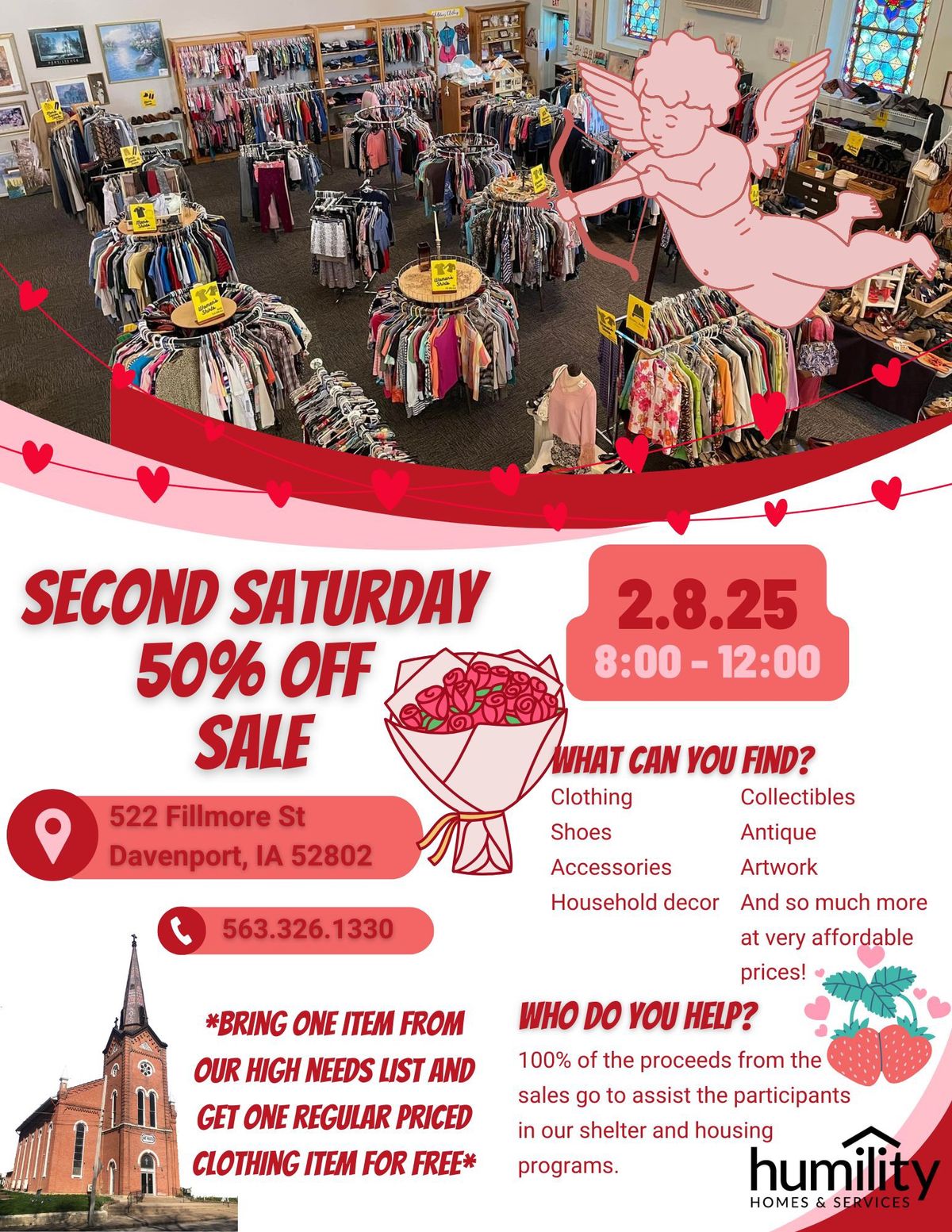 February 1\/2 Price Second Saturday Sale