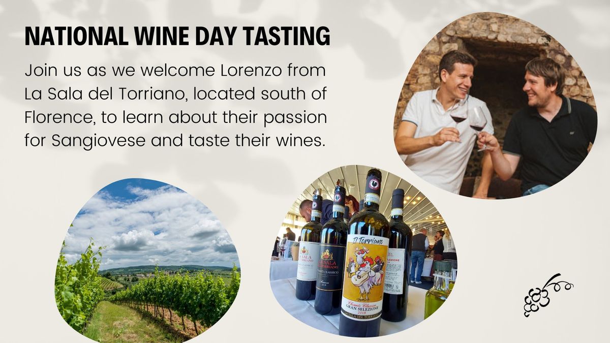 National Wine Day Tasting - La Sala de Torriano & More!