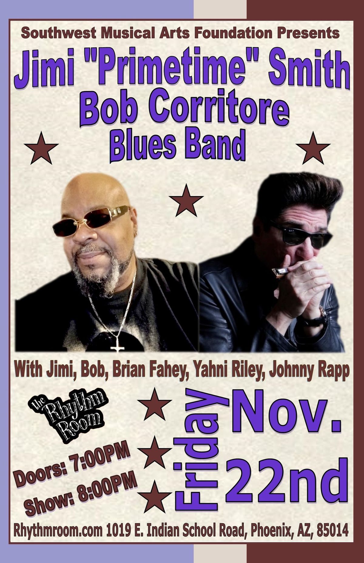 Jimi Primetime Smith \/ Bob Corritore Blues Band