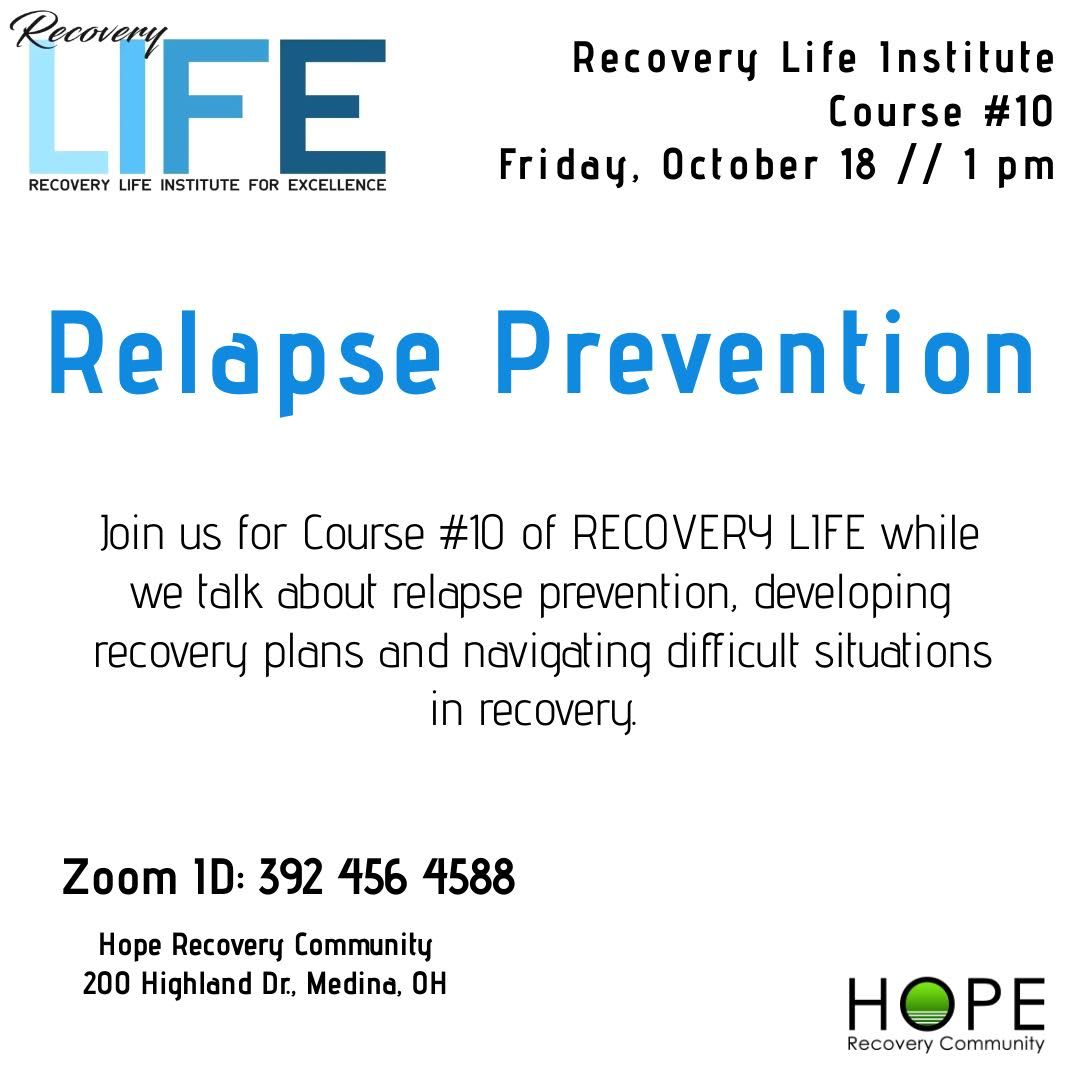 Recovery Life -- Relapse Prevention