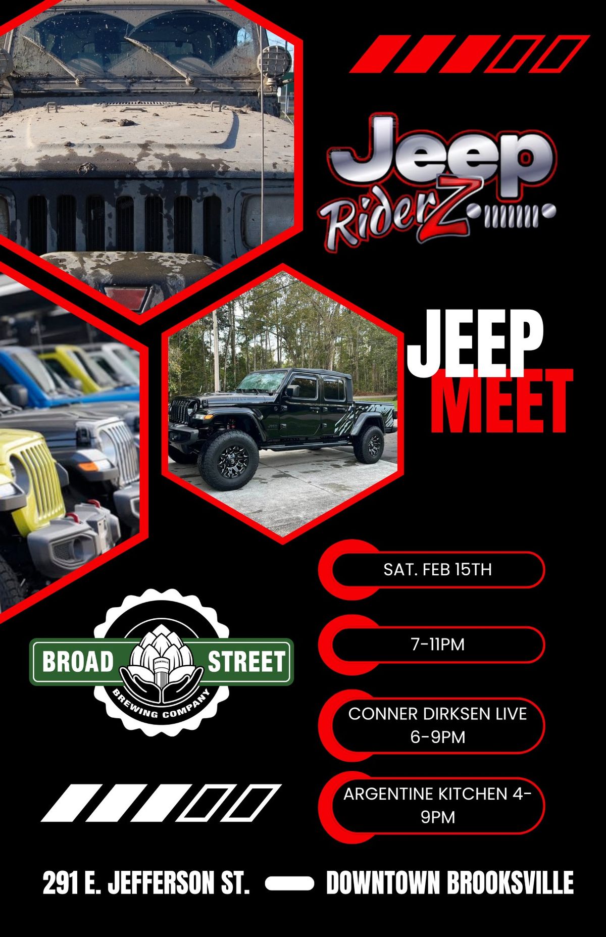 Jeep Riderz Jeep Meet at Broad Street Brewing 