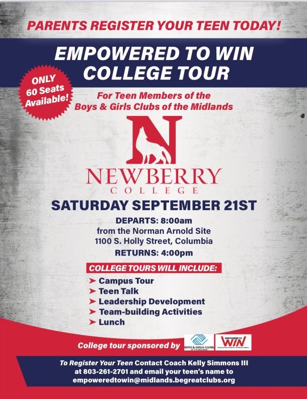 Newberry College Tour with Empowered To Win