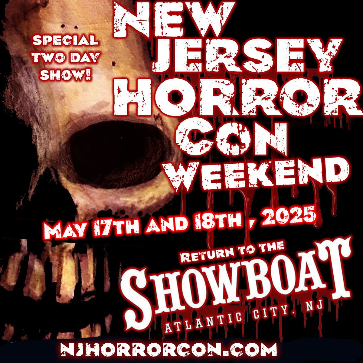 New Jersey Horror Con weekend May 17th and 18th 2025